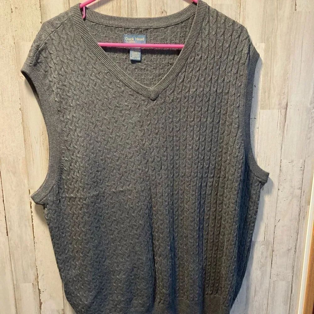 Sweater vest duck head classic gray size XL